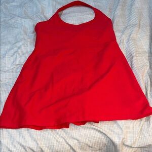 NWOT Beyond Yoga Red Halter Dress ( Size Medium)